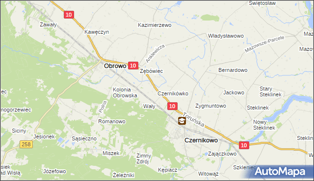 mapa Czernikówko, Czernikówko na mapie Targeo