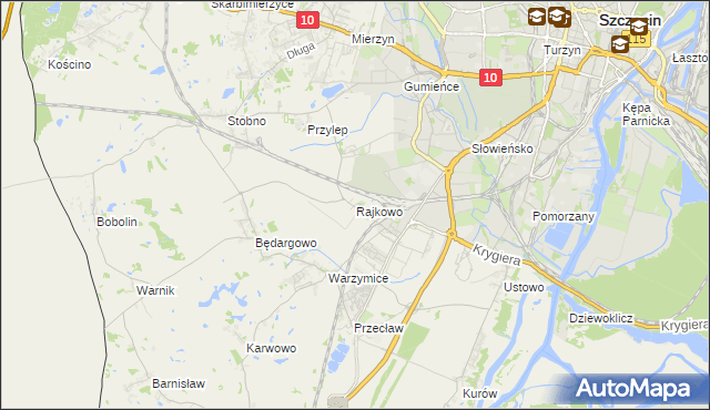 mapa Rajkowo, Rajkowo na mapie Targeo