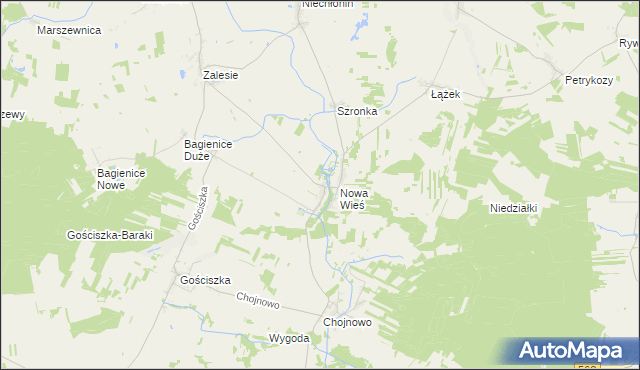 mapa Sarnowo gmina Kuczbork-Osada, Sarnowo gmina Kuczbork-Osada na mapie Targeo