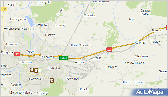 mapa Srebrzyszcze, Srebrzyszcze na mapie Targeo