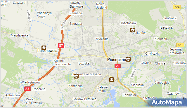 mapa Stara Iwiczna, Stara Iwiczna na mapie Targeo