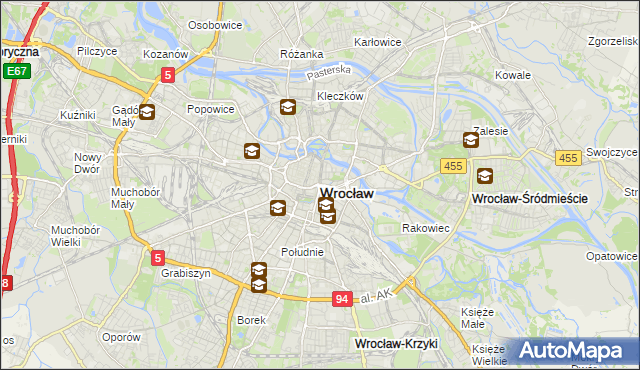 mapa Wrocławia, Wrocław na mapie Targeo