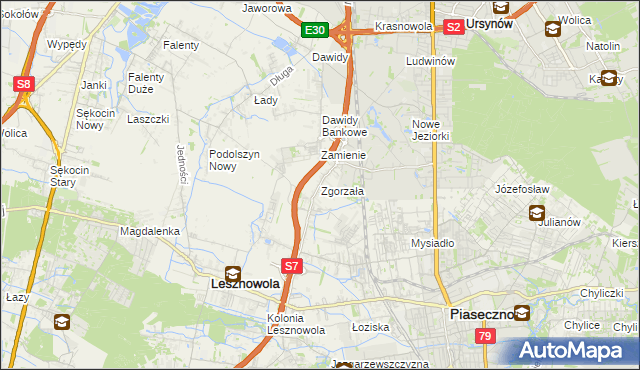 mapa Zgorzała, Zgorzała na mapie Targeo