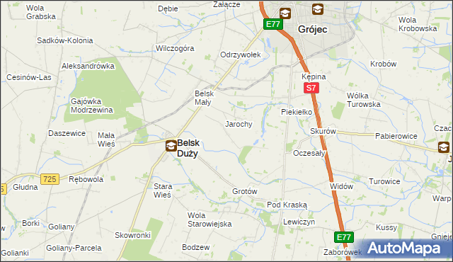 mapa Anielin gmina Belsk Duży, Anielin gmina Belsk Duży na mapie Targeo
