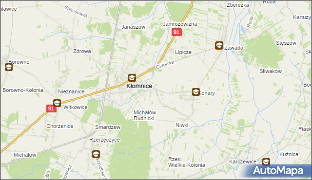 mapa Bartkowice, Bartkowice na mapie Targeo