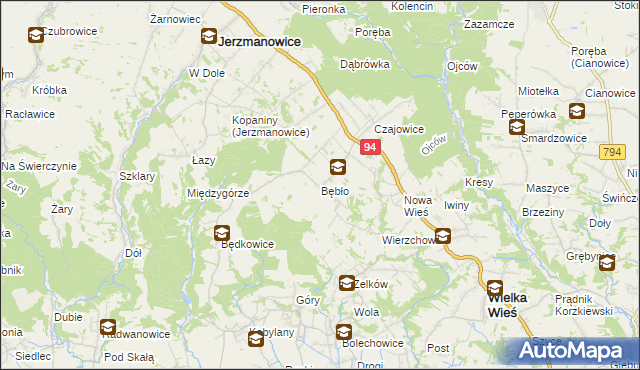 mapa Bębło, Bębło na mapie Targeo