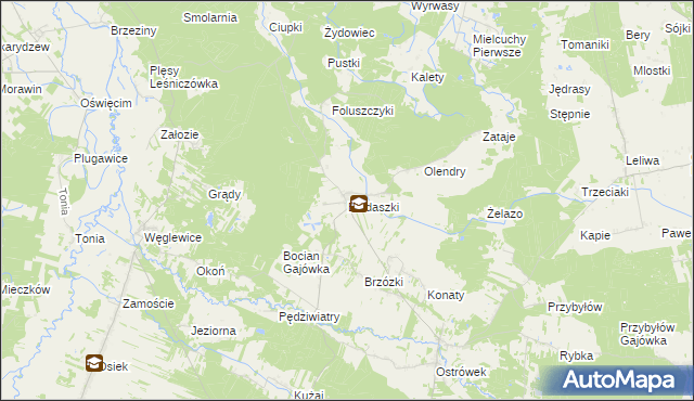 mapa Biadaszki gmina Galewice, Biadaszki gmina Galewice na mapie Targeo