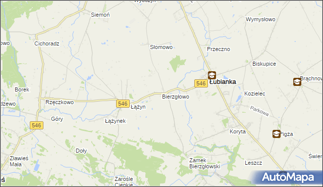 mapa Bierzgłowo, Bierzgłowo na mapie Targeo