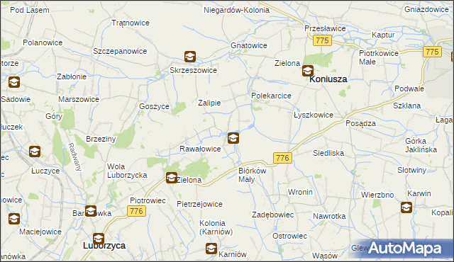 mapa Biórków Wielki, Biórków Wielki na mapie Targeo