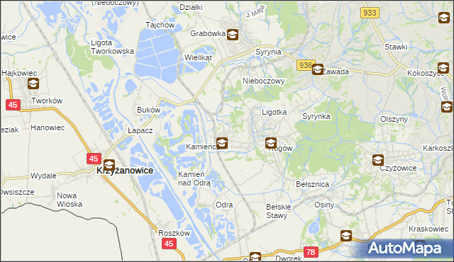 mapa Bluszczów, Bluszczów na mapie Targeo