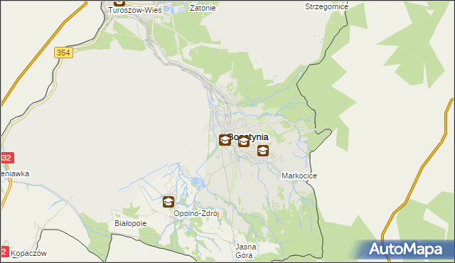 mapa Bogatynia, Bogatynia na mapie Targeo