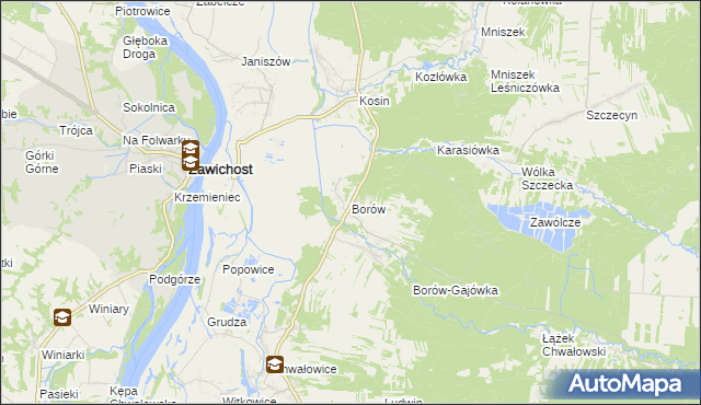 mapa Borów gmina Annopol, Borów gmina Annopol na mapie Targeo