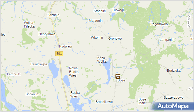 mapa Boża Wólka, Boża Wólka na mapie Targeo
