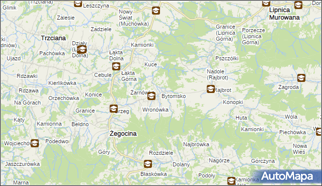 mapa Bytomsko, Bytomsko na mapie Targeo