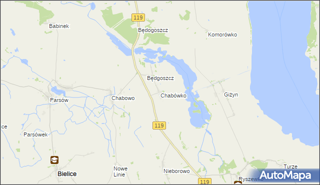 mapa Chabówko, Chabówko na mapie Targeo