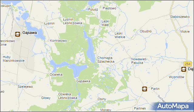 mapa Chomiąża Szlachecka, Chomiąża Szlachecka na mapie Targeo