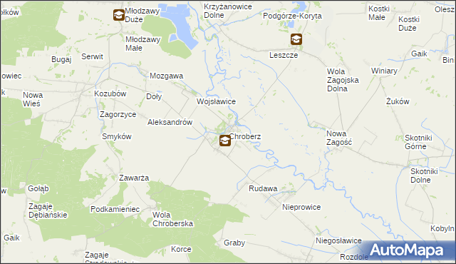 mapa Chroberz, Chroberz na mapie Targeo