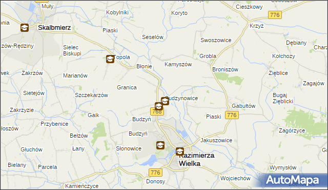 mapa Cudzynowice, Cudzynowice na mapie Targeo