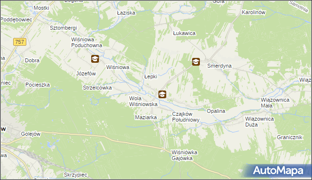 mapa Czajków Północny, Czajków Północny na mapie Targeo