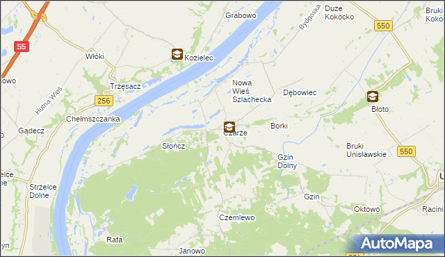 mapa Czarże, Czarże na mapie Targeo