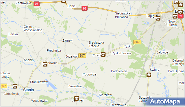 mapa Czerśl, Czerśl na mapie Targeo