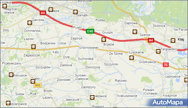 mapa Czyżów gmina Gdów, Czyżów gmina Gdów na mapie Targeo