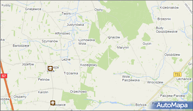 mapa Dobra Wola gmina Jasieniec, Dobra Wola gmina Jasieniec na mapie Targeo
