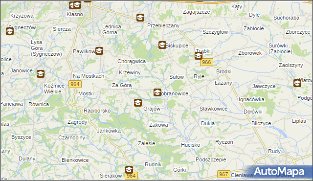 mapa Dobranowice gmina Wieliczka, Dobranowice gmina Wieliczka na mapie Targeo