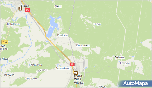mapa Dobromierz gmina Nowa Wieś Wielka, Dobromierz gmina Nowa Wieś Wielka na mapie Targeo