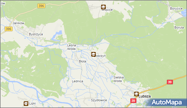 mapa Dobrzyń gmina Lubsza, Dobrzyń gmina Lubsza na mapie Targeo