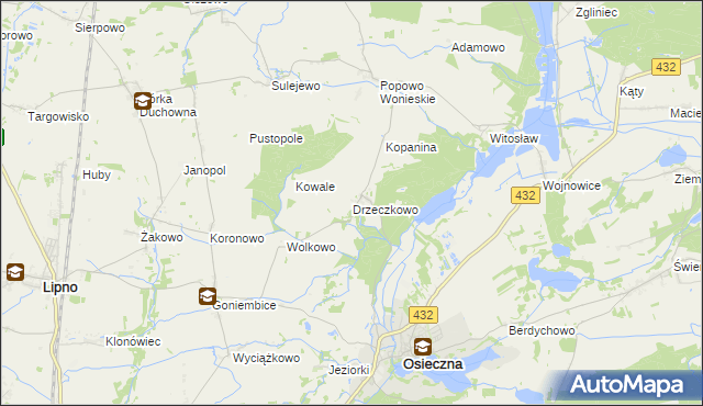 mapa Drzeczkowo, Drzeczkowo na mapie Targeo