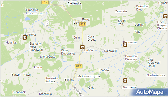 mapa Dubów, Dubów na mapie Targeo