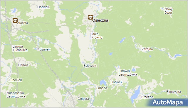 mapa Duże Krówno, Duże Krówno na mapie Targeo