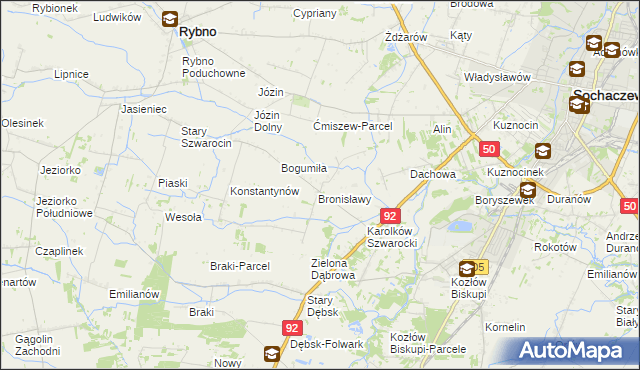 mapa Erminów, Erminów na mapie Targeo