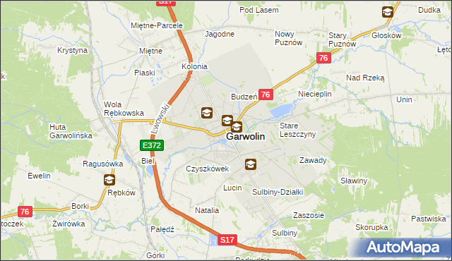 mapa Garwolin, Garwolin na mapie Targeo