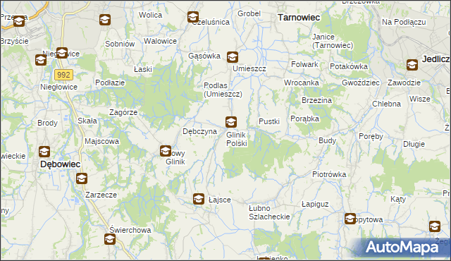 mapa Glinik Polski, Glinik Polski na mapie Targeo