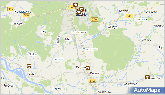 mapa Golędzinów, Golędzinów na mapie Targeo