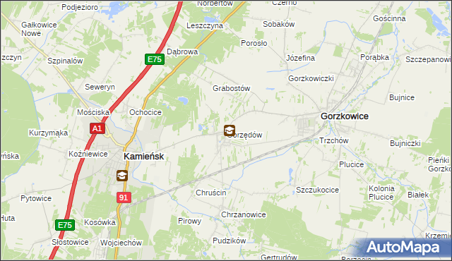 mapa Gorzędów, Gorzędów na mapie Targeo