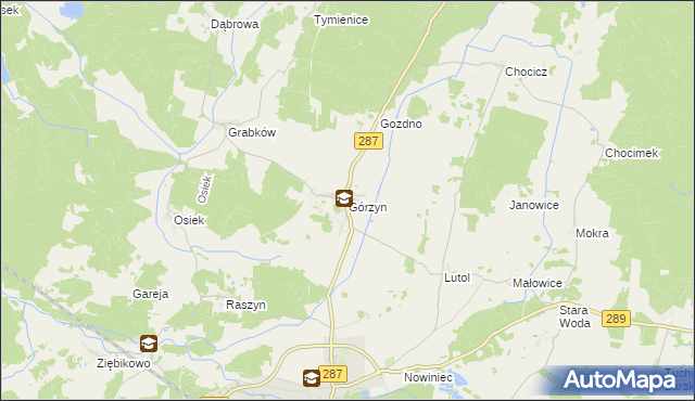 mapa Górzyn gmina Lubsko, Górzyn gmina Lubsko na mapie Targeo