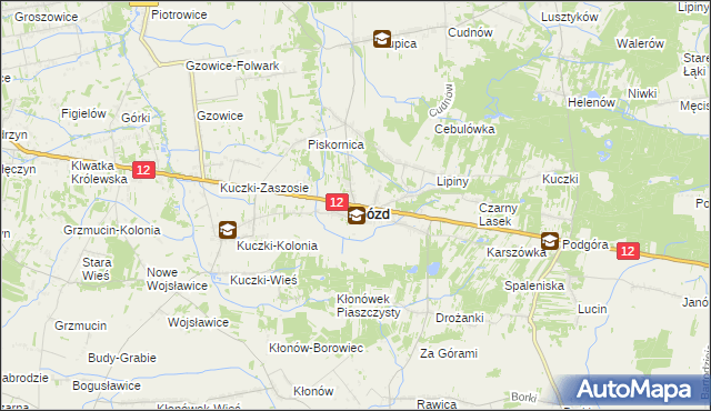 mapa Gózd powiat radomski, Gózd powiat radomski na mapie Targeo