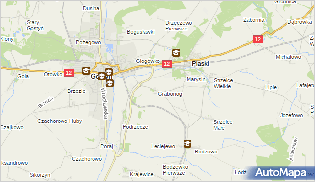 mapa Grabonóg, Grabonóg na mapie Targeo