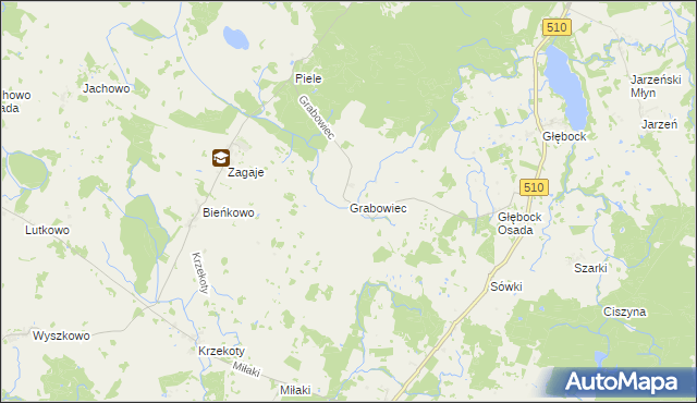 mapa Grabowiec gmina Lelkowo, Grabowiec gmina Lelkowo na mapie Targeo