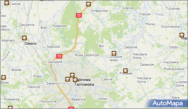 mapa Gruszów Mały, Gruszów Mały na mapie Targeo