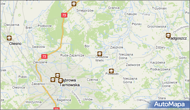 mapa Gruszów Wielki, Gruszów Wielki na mapie Targeo