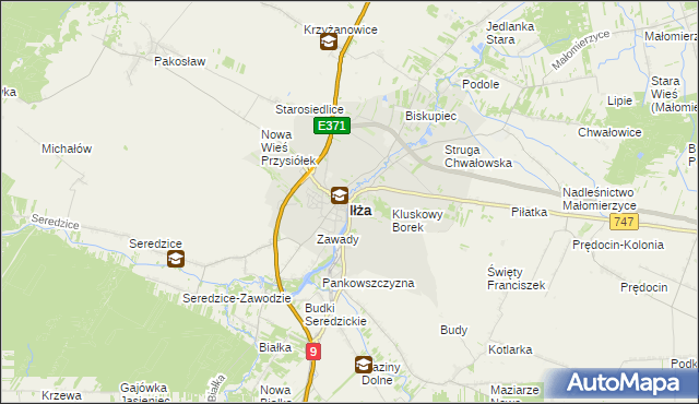 mapa Iłża, Iłża na mapie Targeo