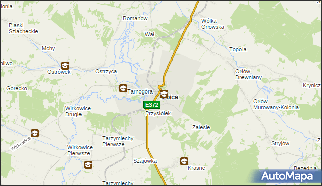 mapa Izbica powiat krasnostawski, Izbica powiat krasnostawski na mapie Targeo