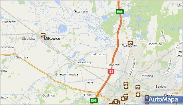 mapa Jakuszów, Jakuszów na mapie Targeo