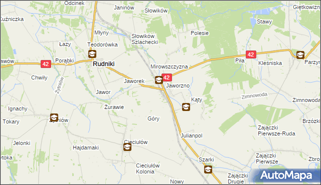 mapa Jaworzno Bankowe, Jaworzno Bankowe na mapie Targeo