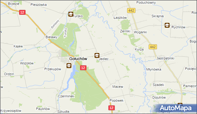 mapa Jedlec, Jedlec na mapie Targeo