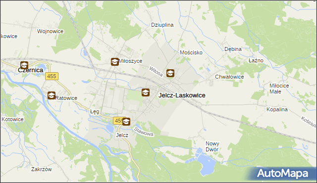 mapa Jelcz-Laskowice, Jelcz-Laskowice na mapie Targeo